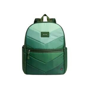 NEW STATE girl's kane double pocket large backpack in olive chevron